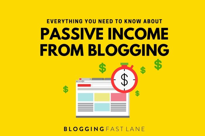 Blogging passive income bloggingfastlane